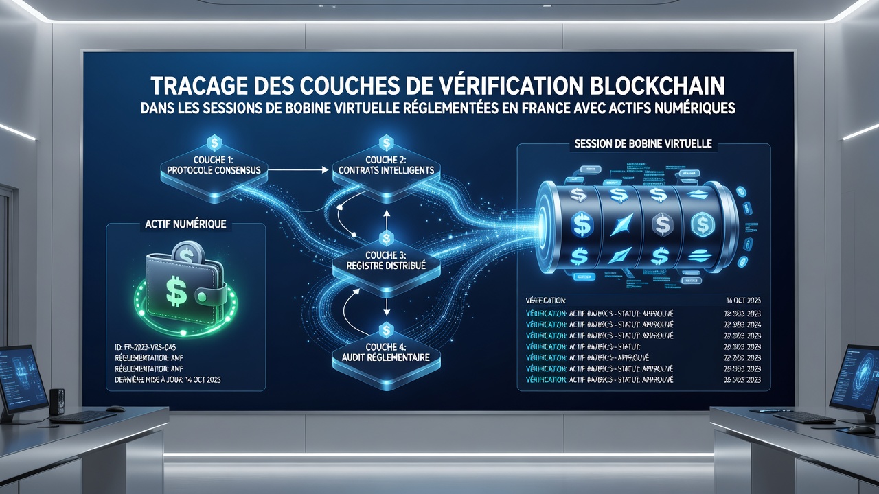 Flow of digital asset verification during French virtual reel sessions
